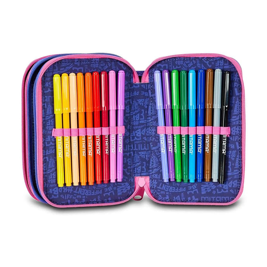 Astuccio 3 Zip Magic Pink - Mitama