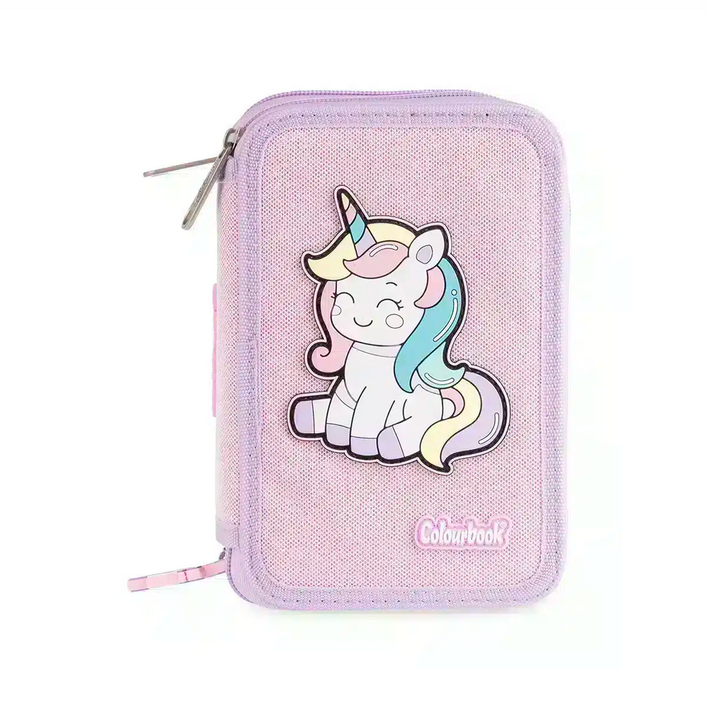 Astuccio 3 zip Unicorn – Completo Colourbook