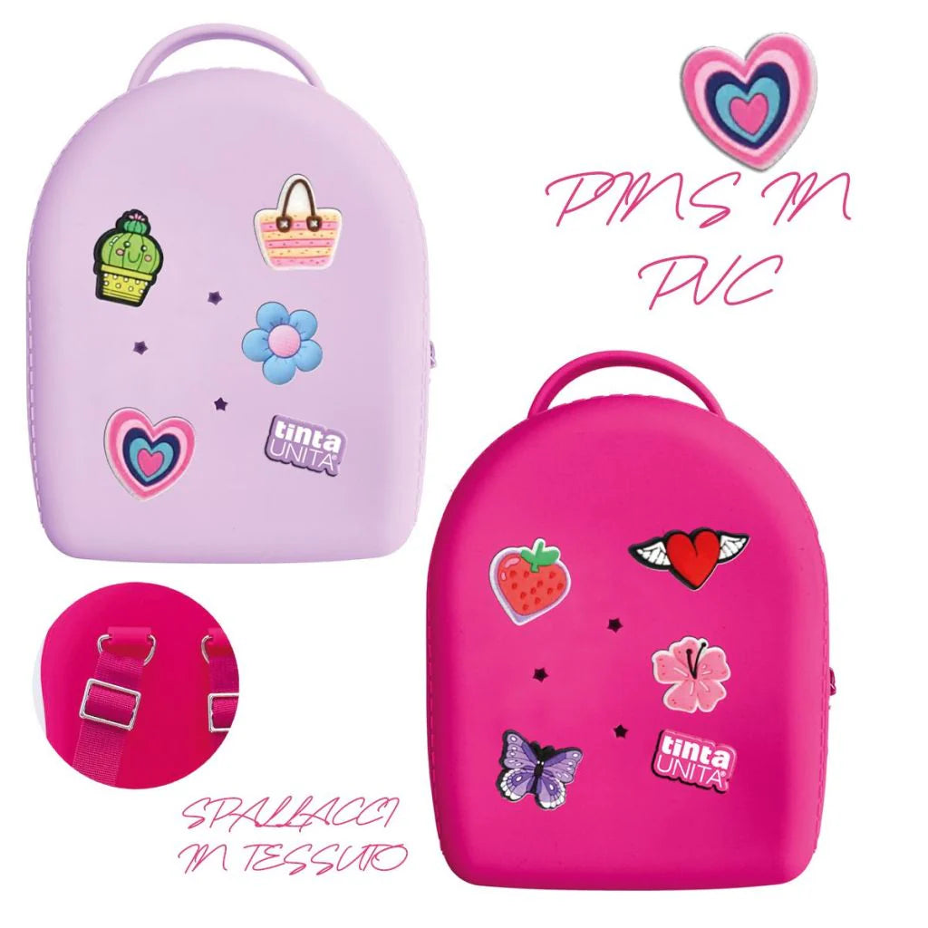 Zainetto in silicone con pins - Tinta Unita Click