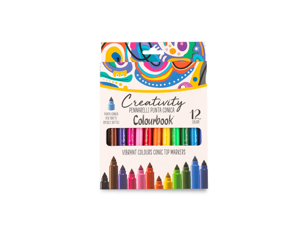 Confezione 12 pennarelli colorati Creativity - Colourbook
