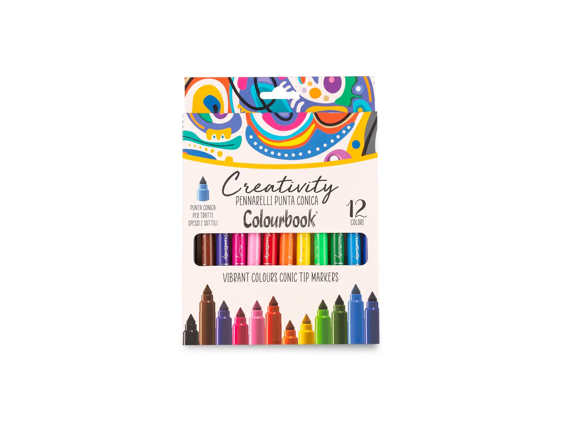 Confezione 12 pennarelli colorati Creativity - Colourbook