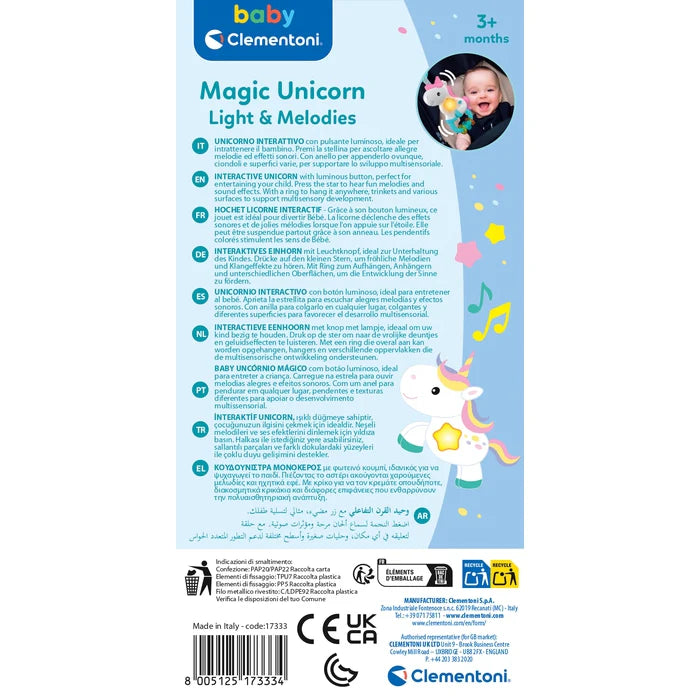 Magic Unicorn - Light & Melodies baby Clementoni