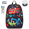 ZAINO Seven REVERSIBILE NEW CON EARPHONES WIRELESS THE DOUBLE GRAFFITILOAD