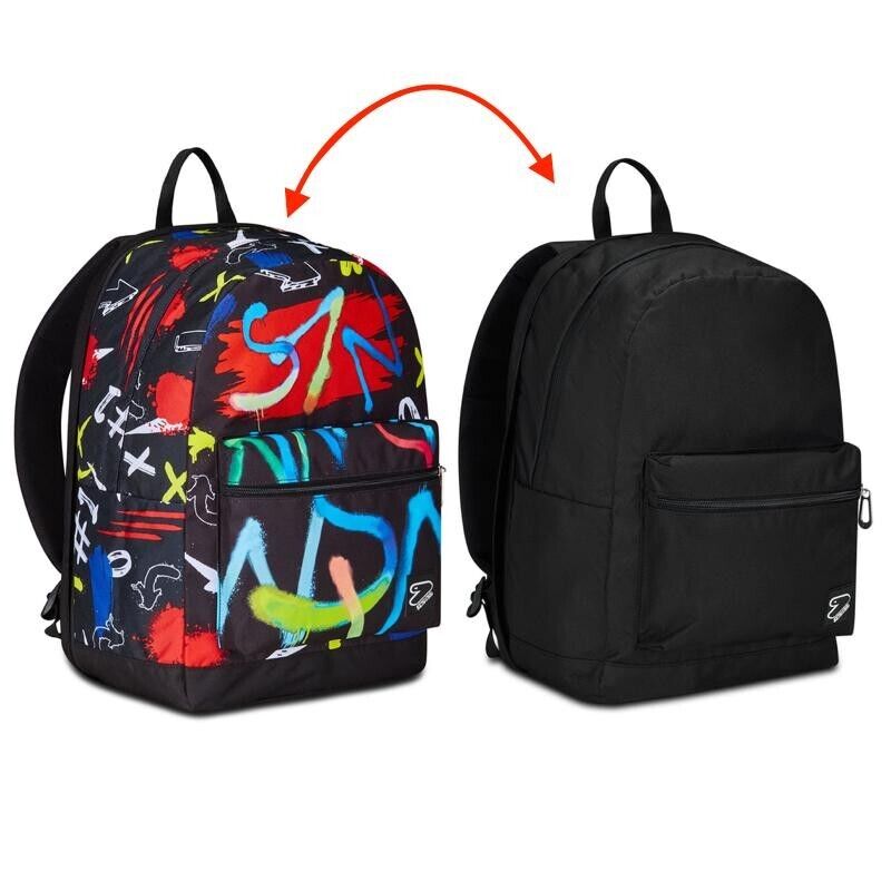 ZAINO Seven REVERSIBILE NEW CON EARPHONES WIRELESS THE DOUBLE GRAFFITILOAD