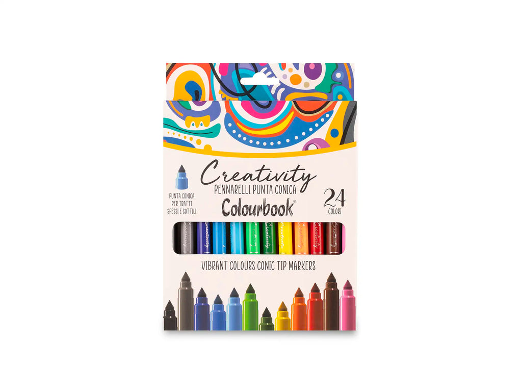 Confezione 24 pennarelli colorati Creativity - Colourbook