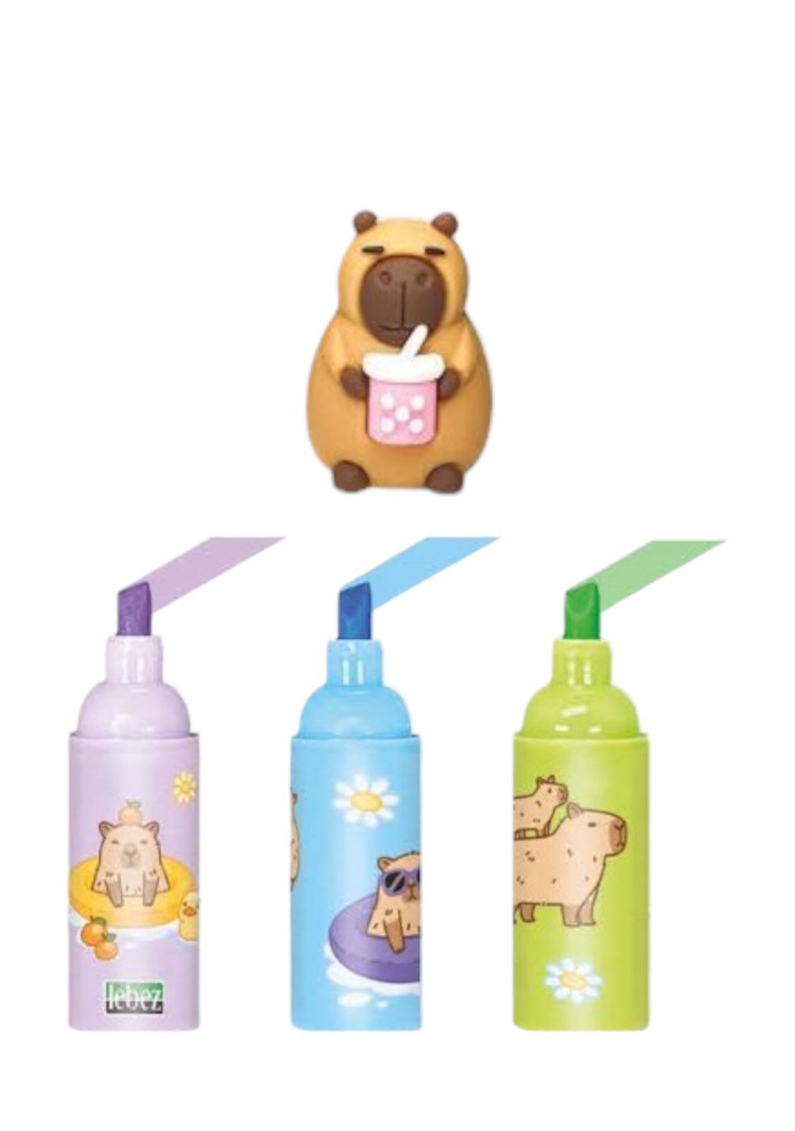 Set mini evidenziatori Capibara - Lebez