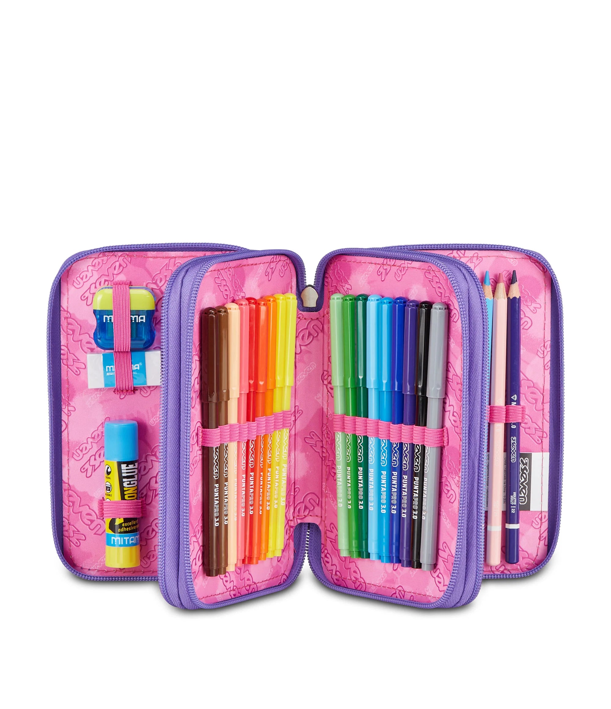 ASTUCCIO Seven® 3 ZIP VIOLA - GLITZYCUTE