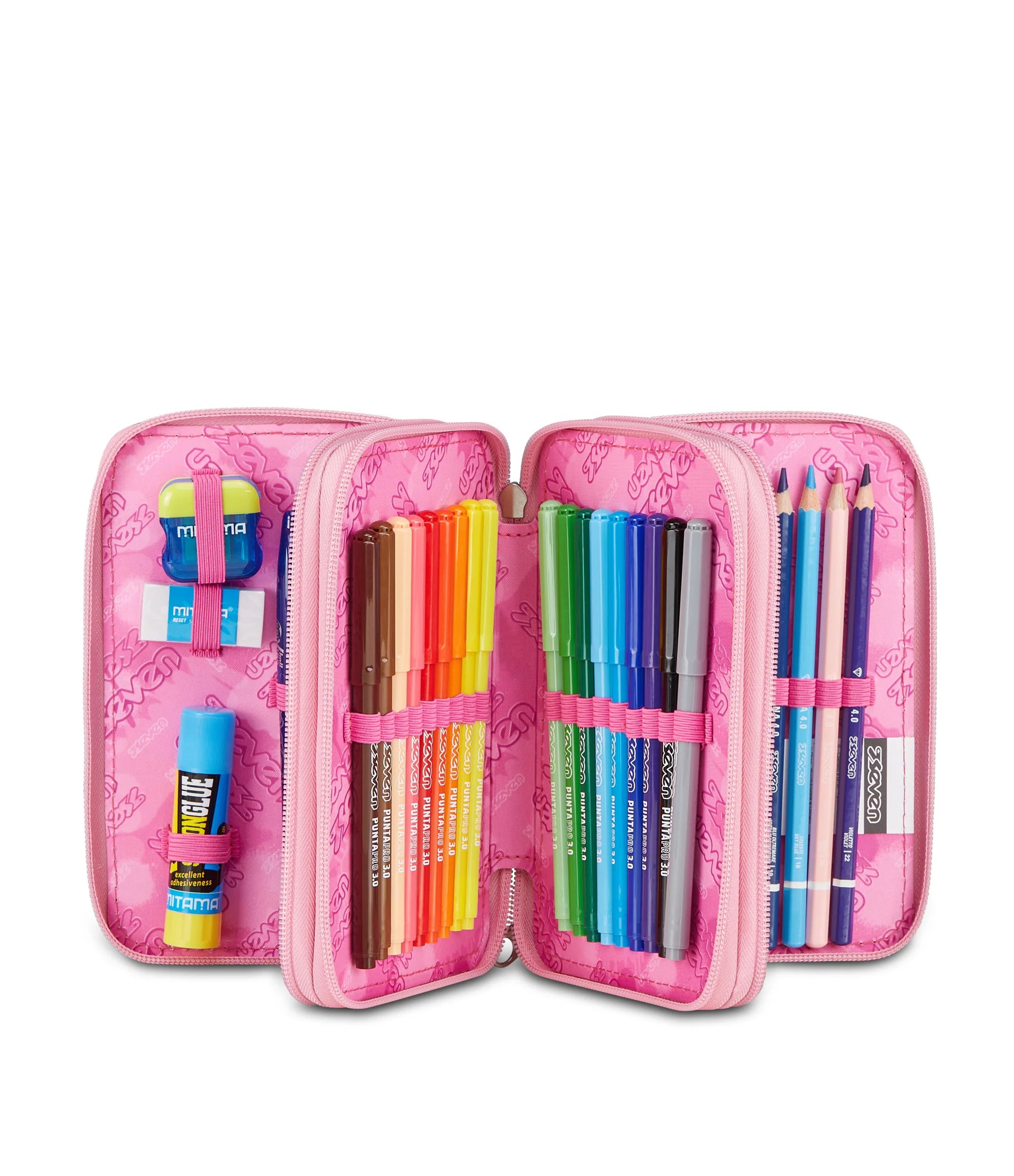 ASTUCCIO Seven® 3 ZIP ROSA - GLITZYCUTE