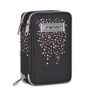 ASTUCCIO Seven® 3 ZIP NERO E ROSA - GLITZYCUTE