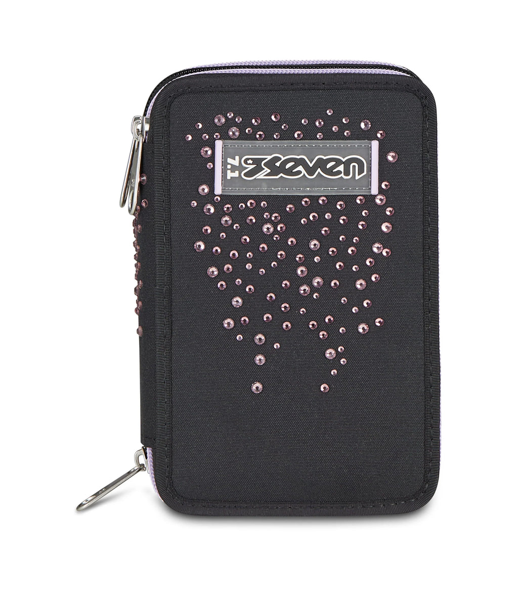 ASTUCCIO Seven® 3 ZIP NERO E ROSA - GLITZYCUTE