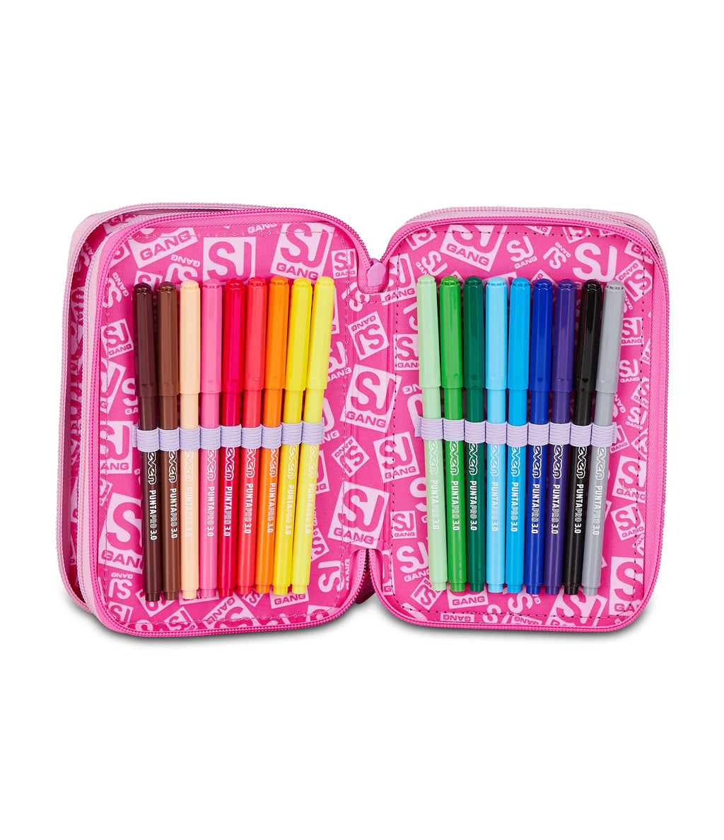 ASTUCCIO 3 ZIP - FLUFFY PINK GIRL SJ