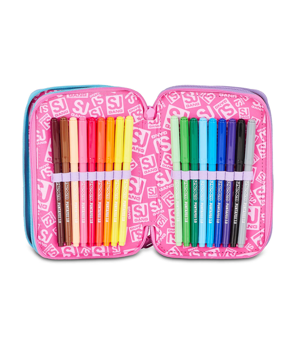ASTUCCIO 3 ZIP - LED UNICORN GIRL SJ