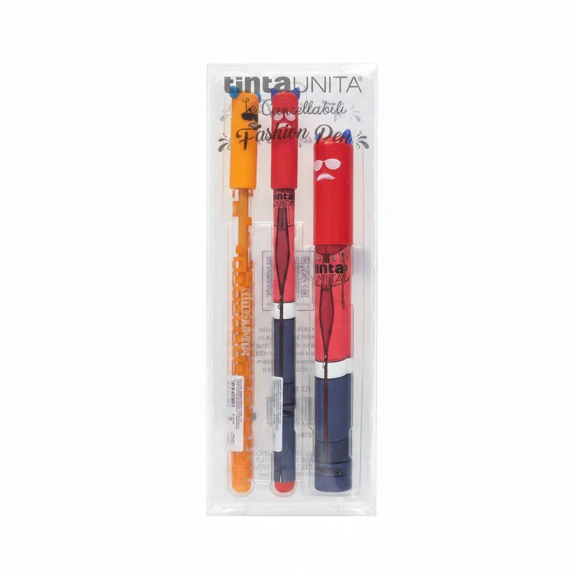 Set 2 Penne Cancellabili Fashion con Refill - Tinta Unita