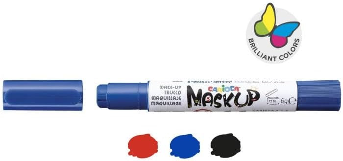 CARIOCA MASK UP Carnival -
Set di 3 colori brillanti a base d'acqua per la pelle in Stick con fantasia MONSTER