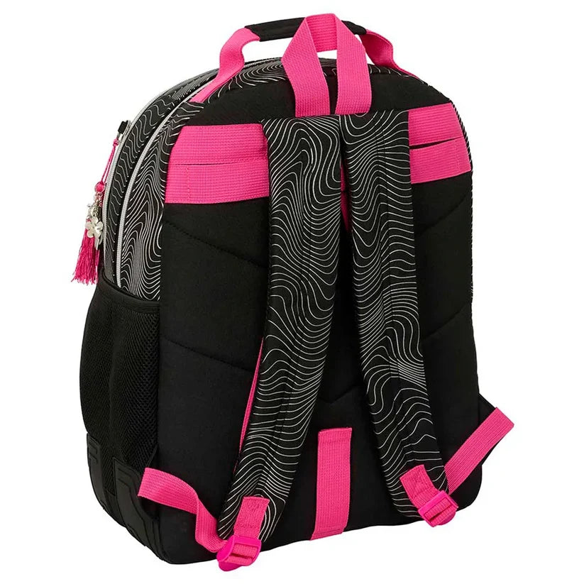 Zaino Scuola 3 zip K-Pop Demon Hunters Nero