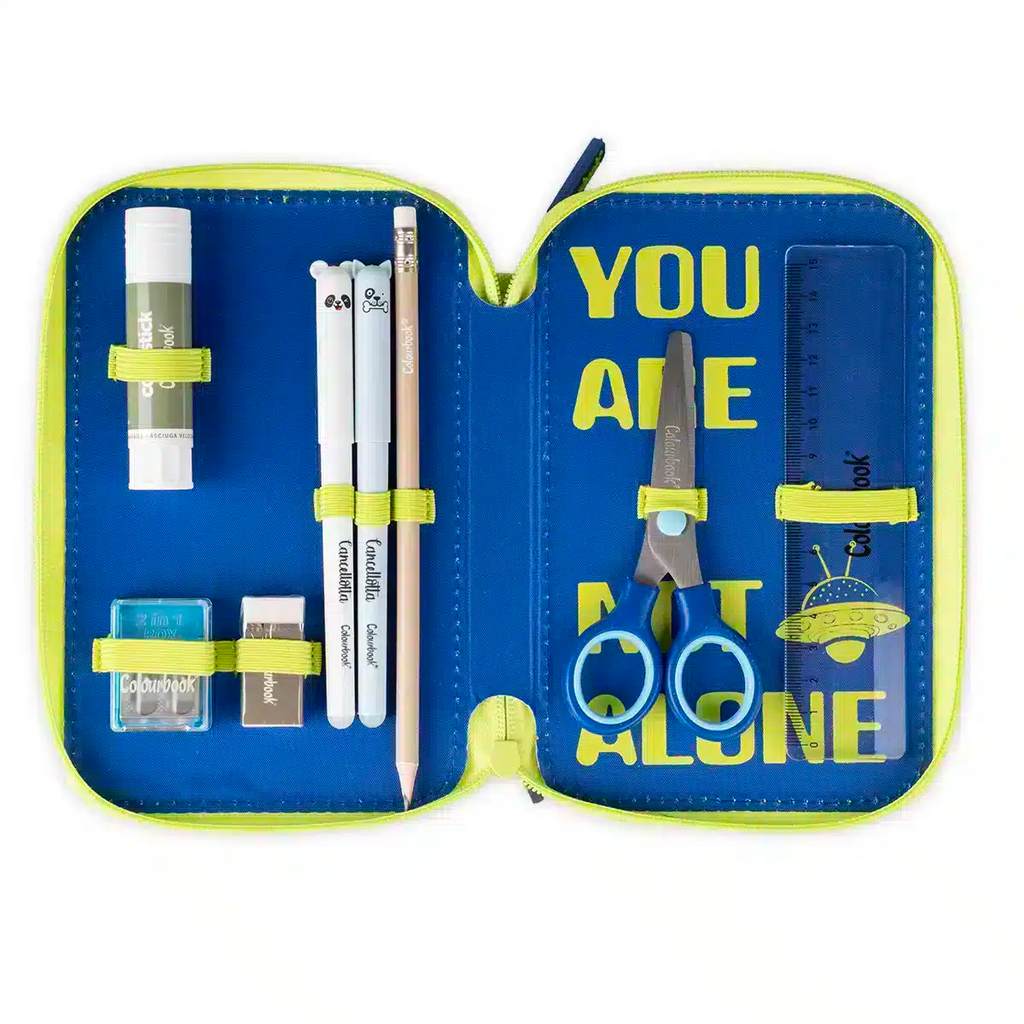 Astuccio 3 zip Alien World Completo - Colourbook