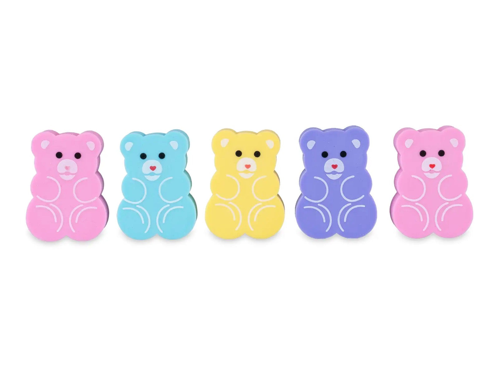 Bustina 5 mini gomme da cancellare Coccolotti- Colourbook