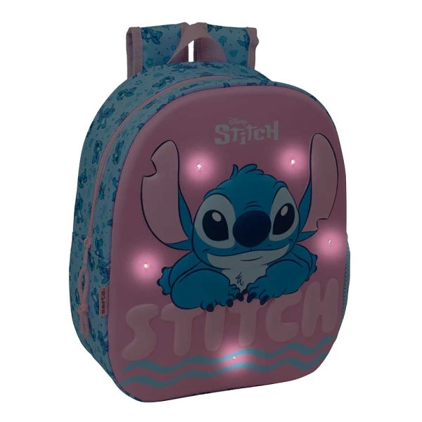 Zaino Asilo Con Luci Led 3D Stitch