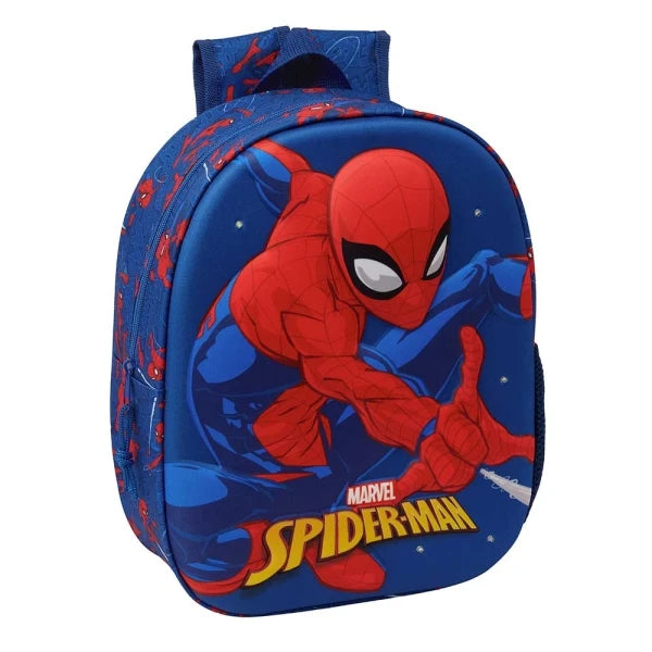 Zaino Asilo Con Luci Led 3D Spiderman