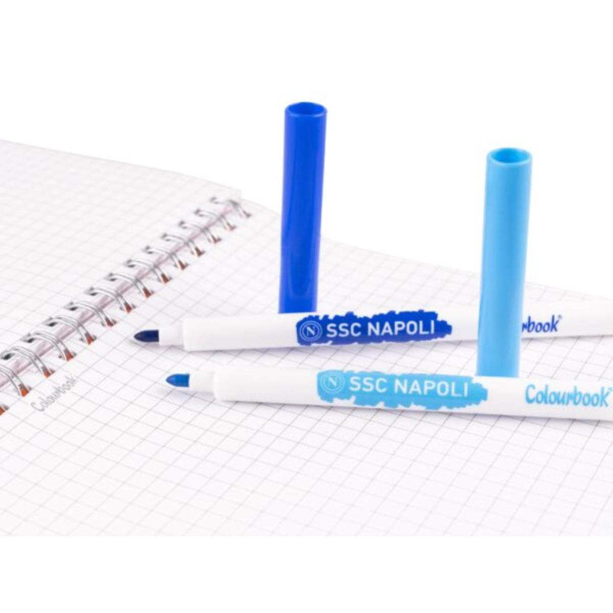 Pennarelli lavabili per bambini 12 colori SSC Napoli - Colourbook