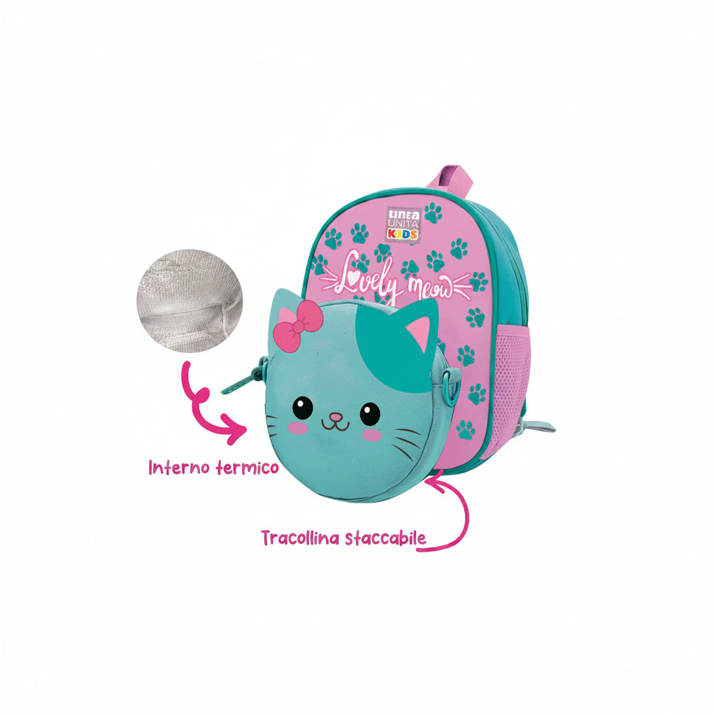 Zaino 2 in 1 Con Tracolla termica - Tinta Unita Kids