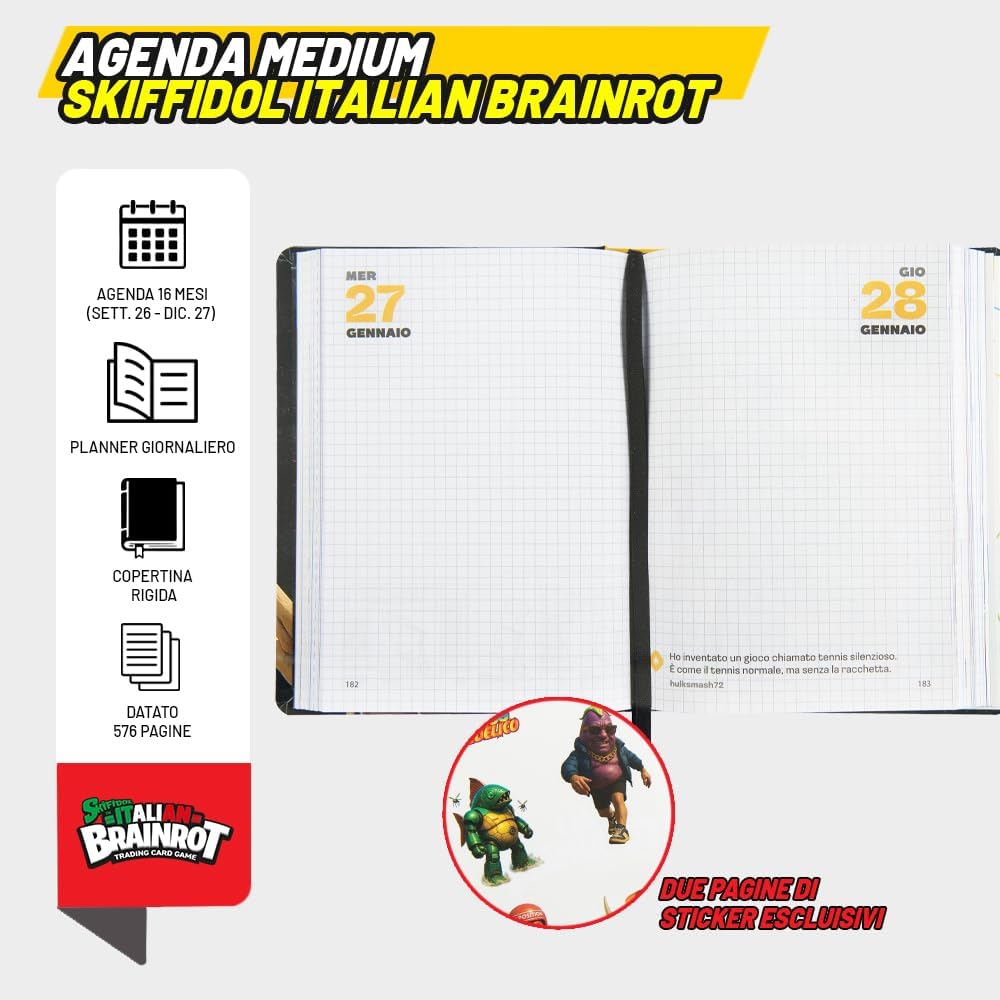 Diario Datato 2026/27 SKIFIDOL ITALIAN BRAINROT - COMIX