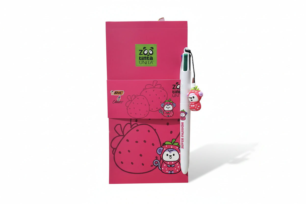 Penna Bic 4 Colori + Notes TintaUnita Zoo