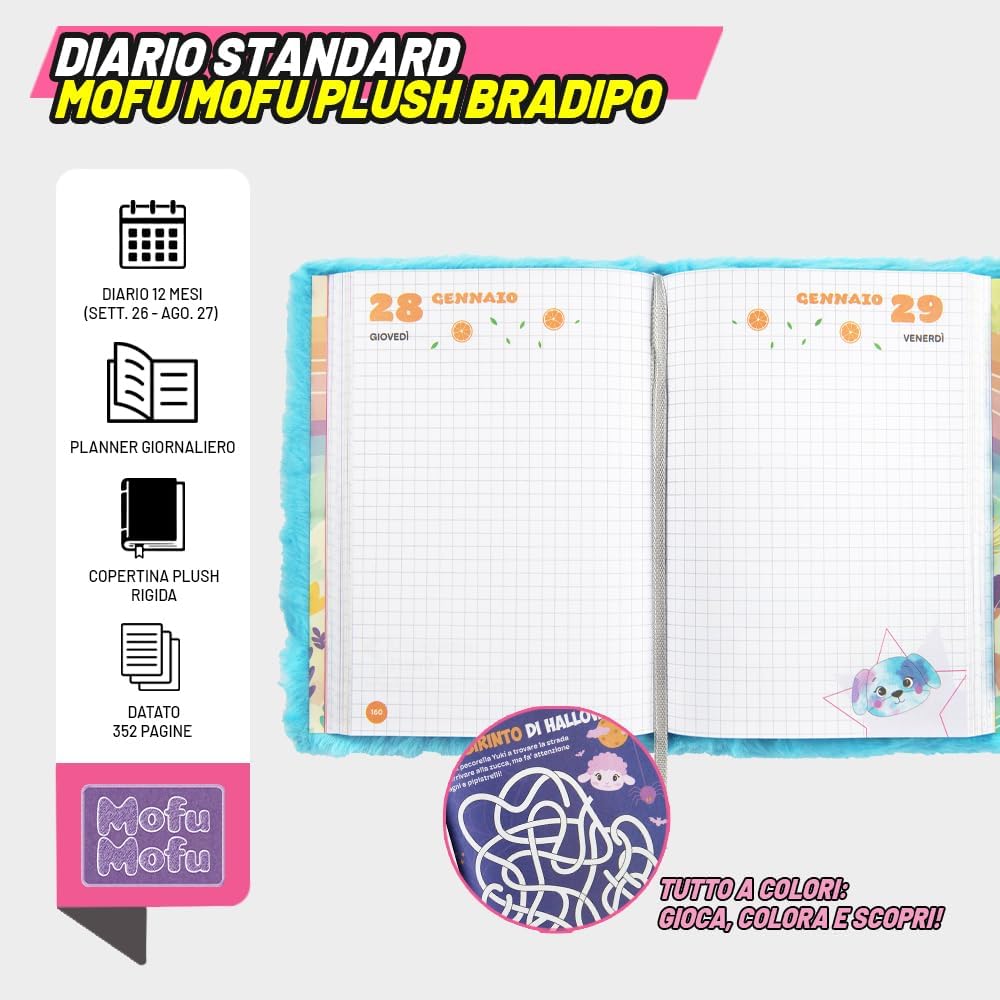 Diario Scuola 2026/27 Mofu Mofu Plush