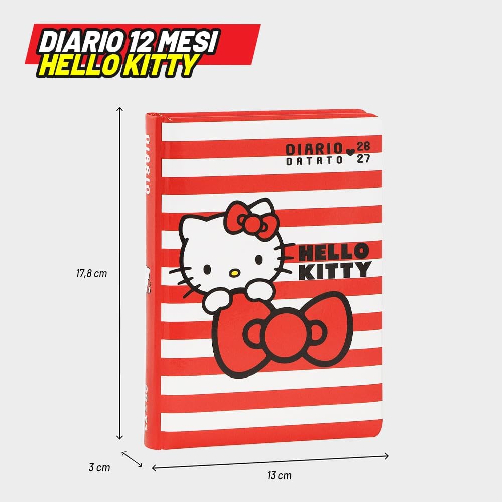 Diario Scuola 2026-2027 Ufficiale Hello Kitty