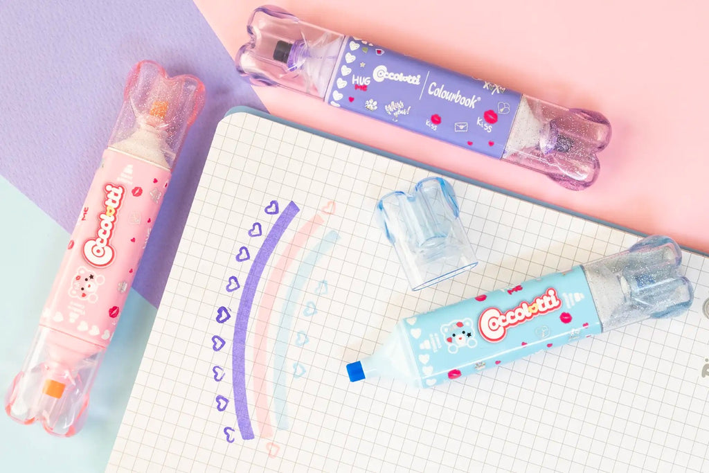 Set 3 evidenziatori con timbro Coccolotti- Colourbook