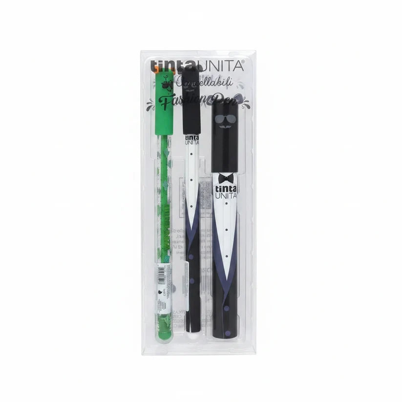 Set 2 Penne Cancellabili Fashion con Refill - Tinta Unita