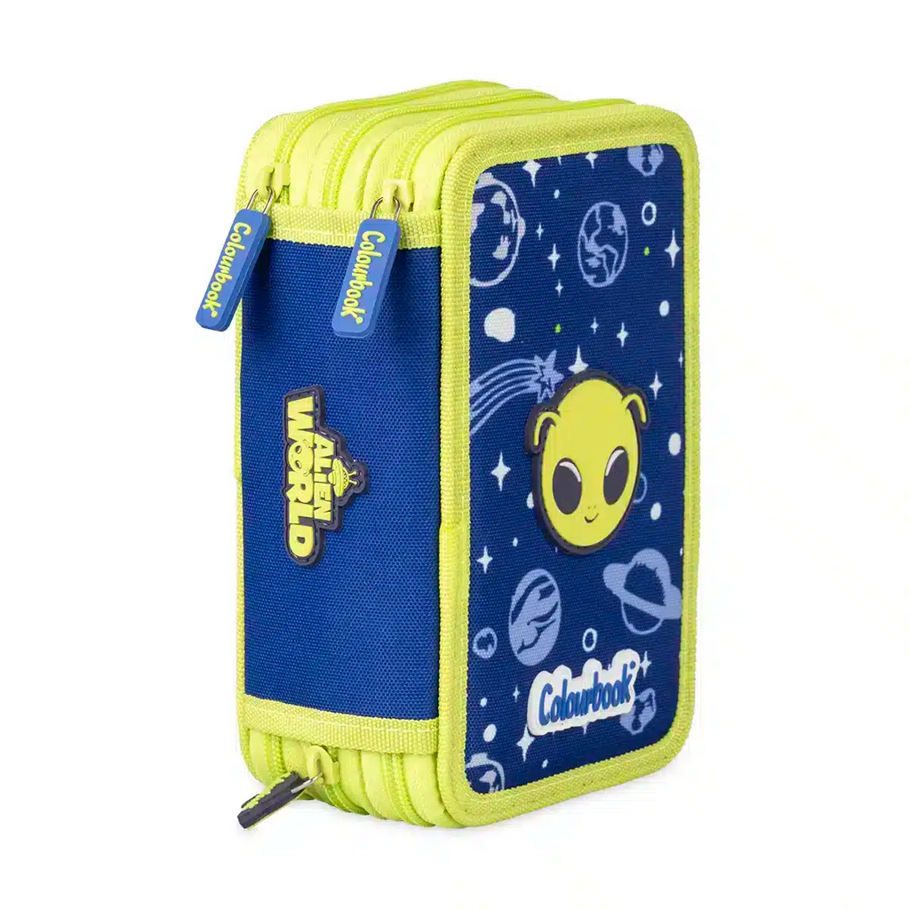 Astuccio 3 zip Alien World Completo - Colourbook