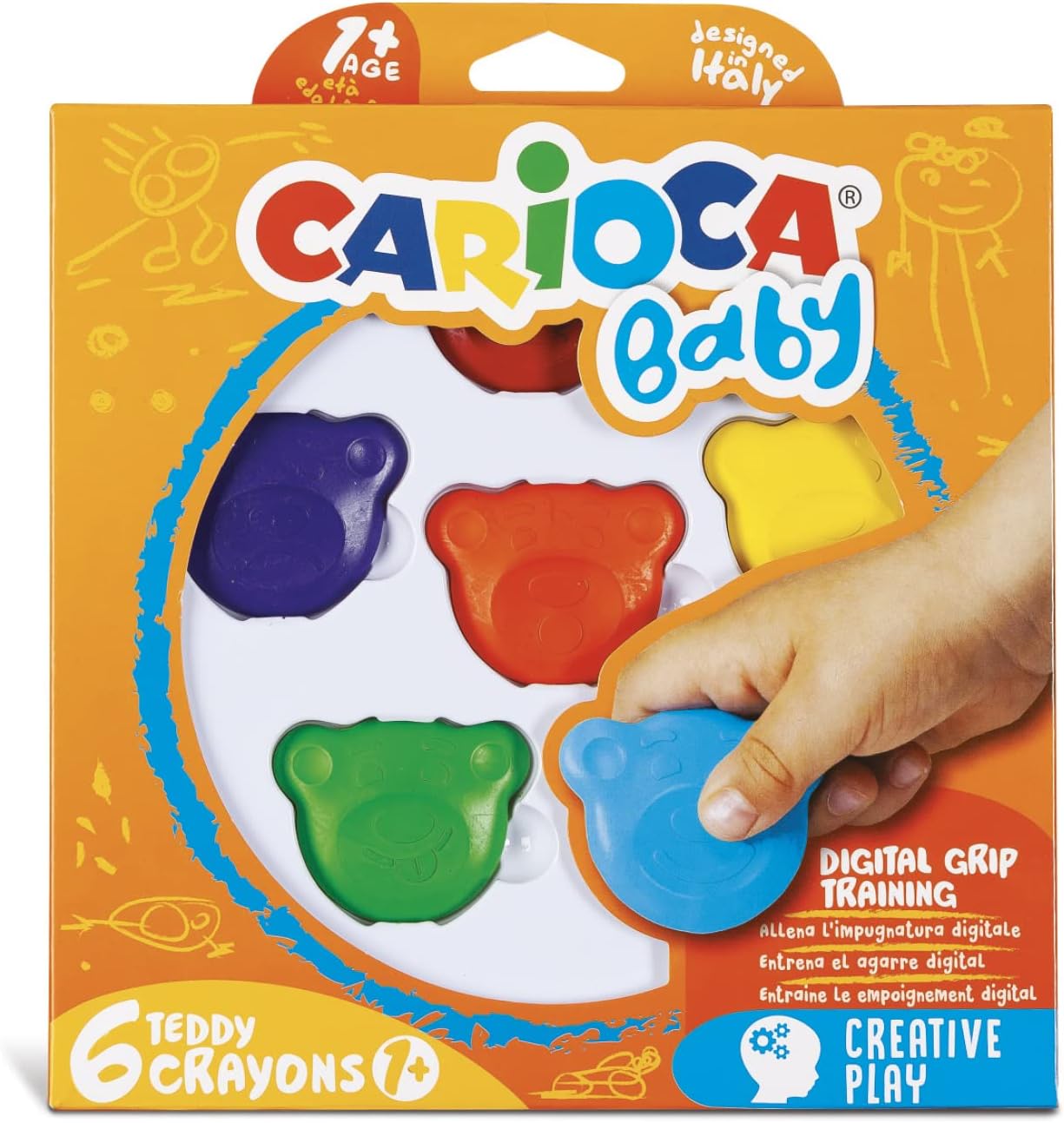 CARIOCA Baby Teddy Crayons