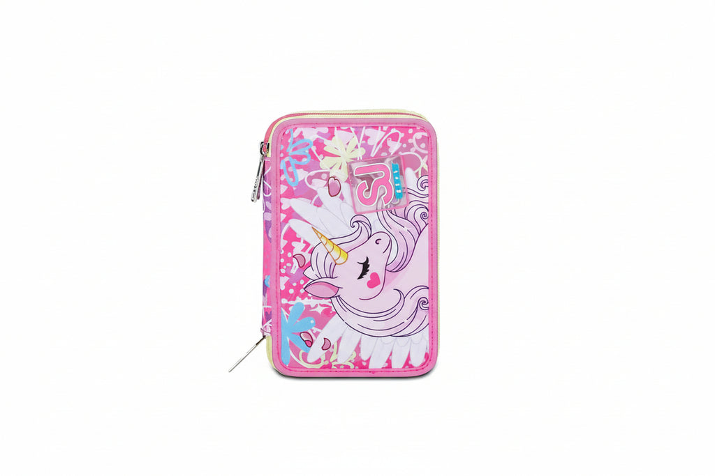 Astuccio Scuola 3 zip Unicornled SJ Seven