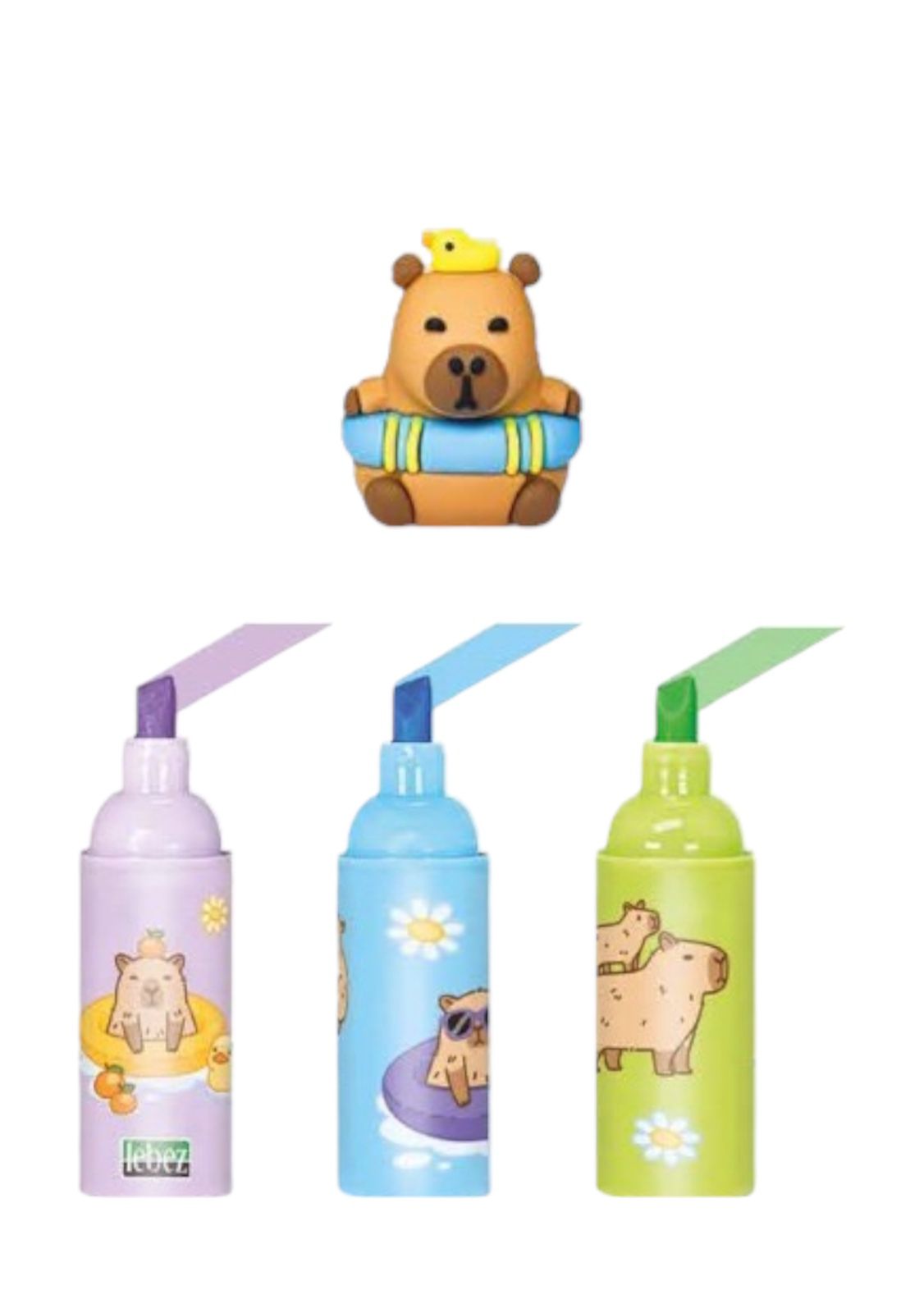 Set mini evidenziatori Capibara - Lebez