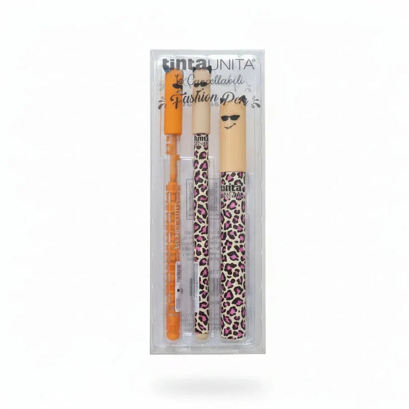 Set 2 Penne Cancellabili Fashion con Refill - Tinta Unita