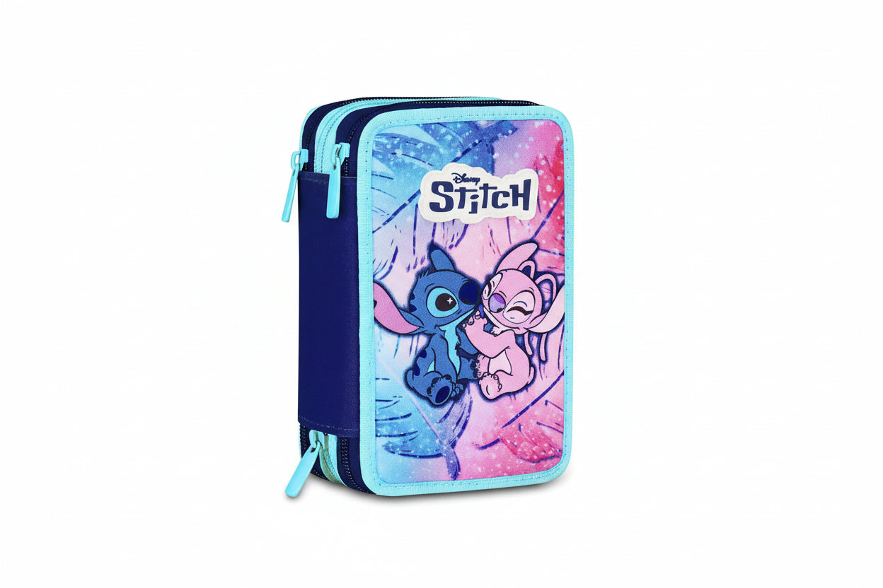 Astuccio 3 Zip Lilo & Stitch - Seven