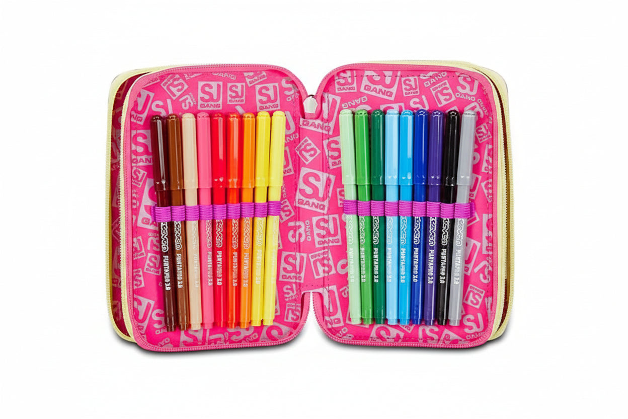 Astuccio Scuola 3 zip Unicornled SJ Seven