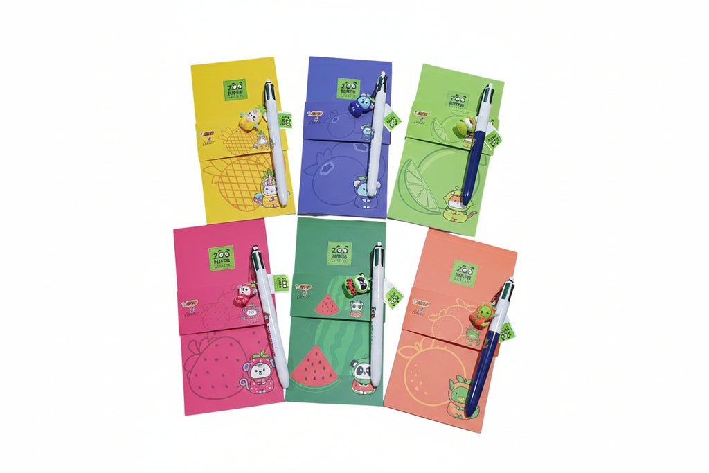 Penna Bic 4 Colori + Notes TintaUnita Zoo