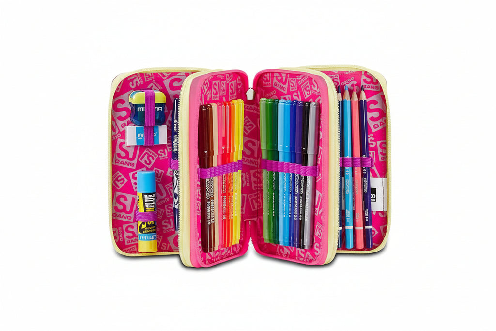 Astuccio Scuola 3 zip Unicornled SJ Seven