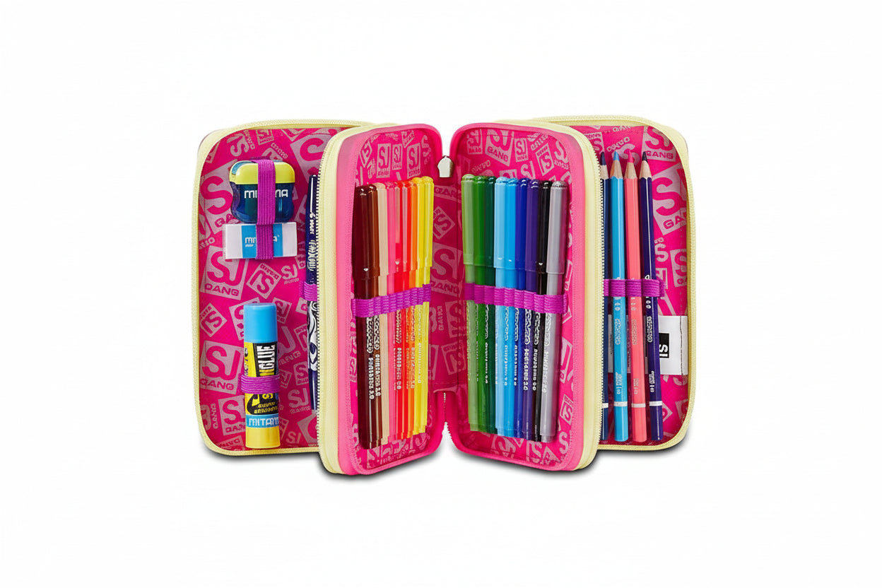 Astuccio Scuola 3 zip Unicornled SJ Seven