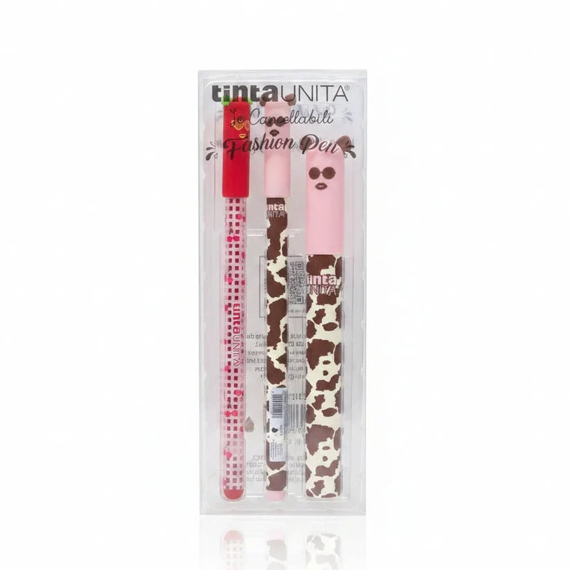 Set 2 Penne Cancellabili Fashion con Refill - Tinta Unita