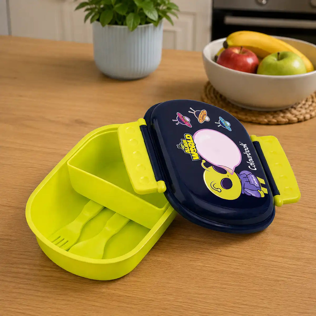 Portamerenda Alien World con separatore e posate – BPA Free