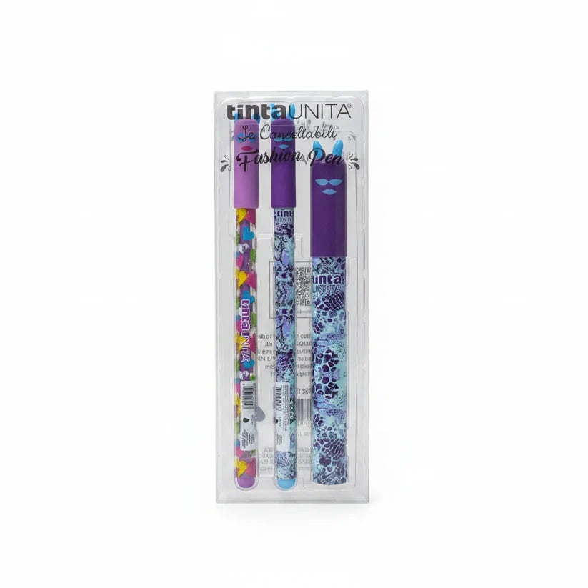 Set 2 Penne Cancellabili Fashion con Refill - Tinta Unita