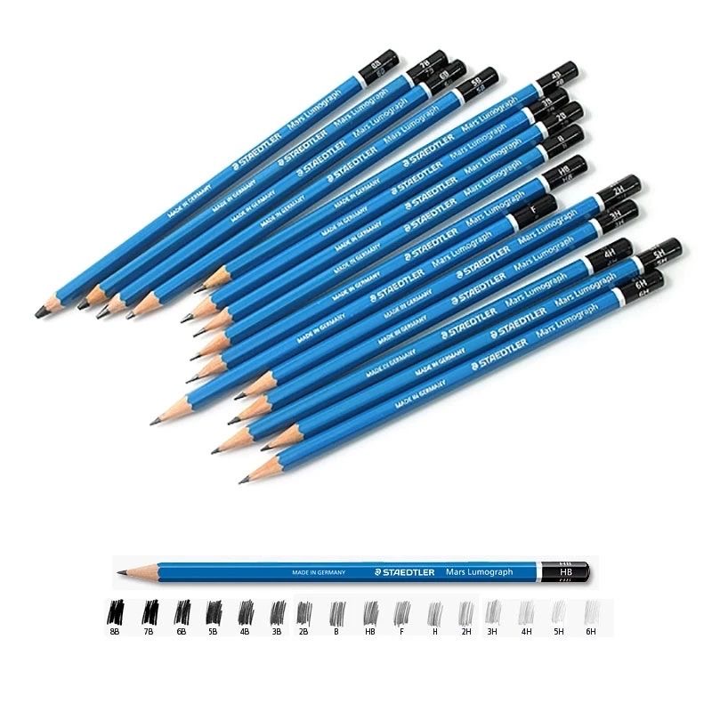 Matita Mars Lumograph Staedtler - H-2H-3H-4H-5H-6H-7H-8H-9H