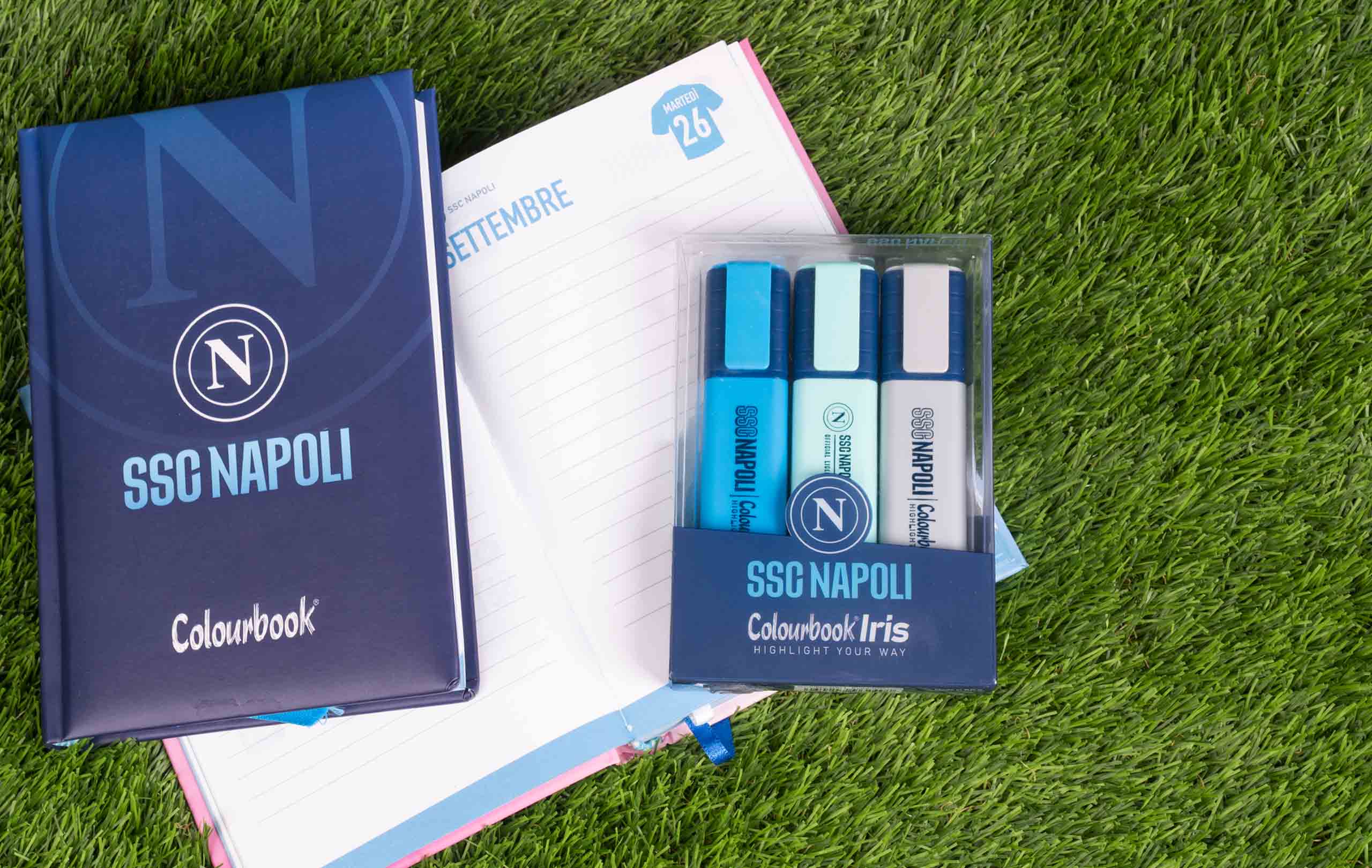 Set 3 evidenziatori SSC Napoli - Colourbook