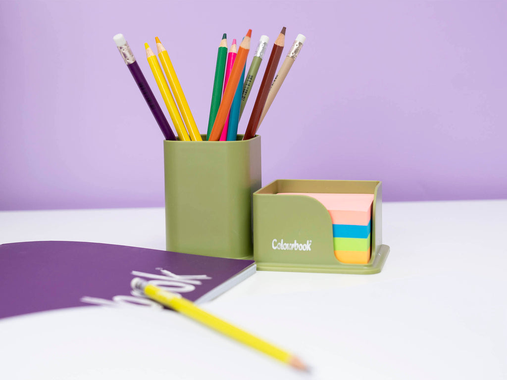 Portapenne con block notes Bloom - Colourbook