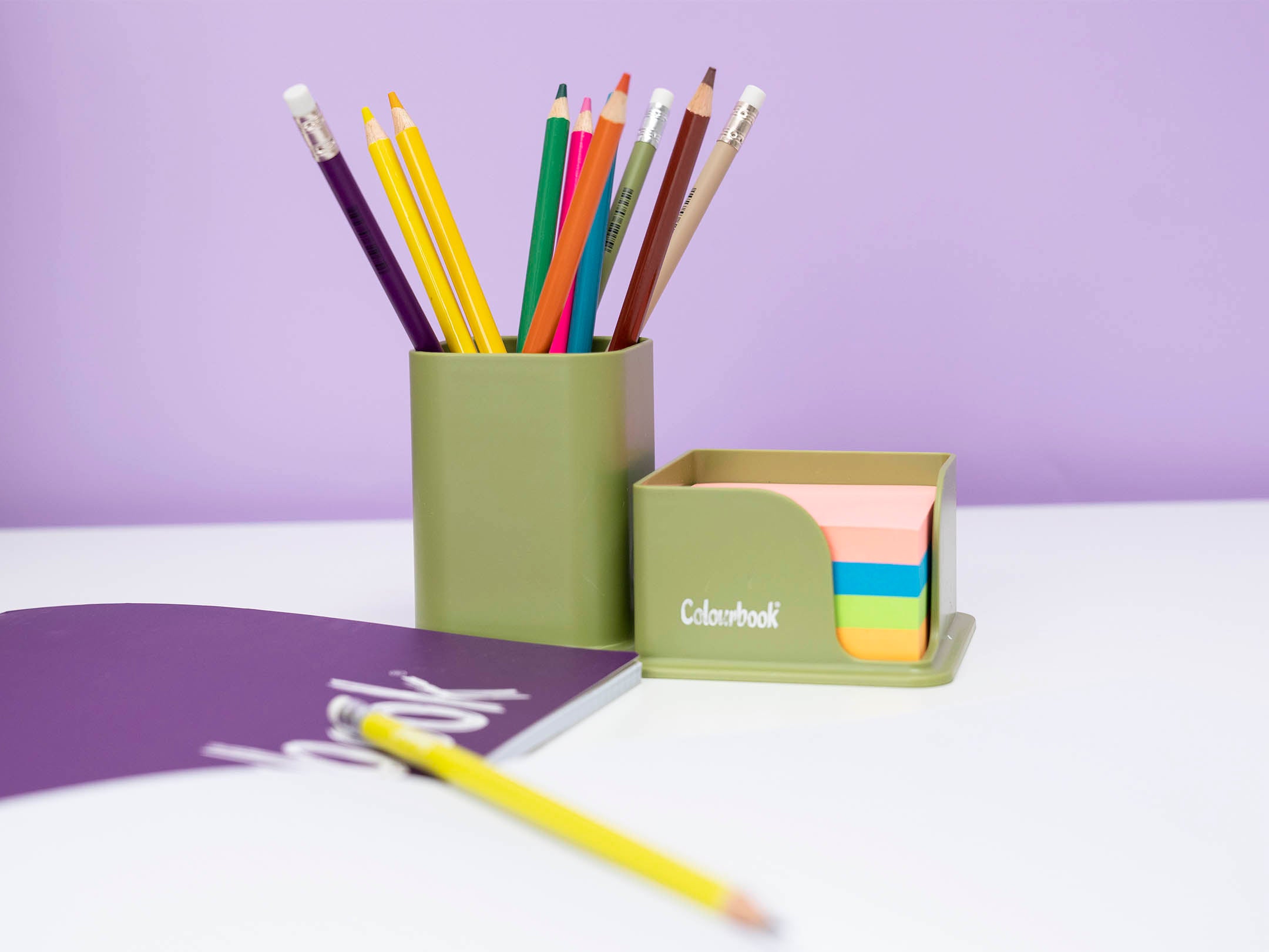 Portapenne con block notes Bloom - Colourbook