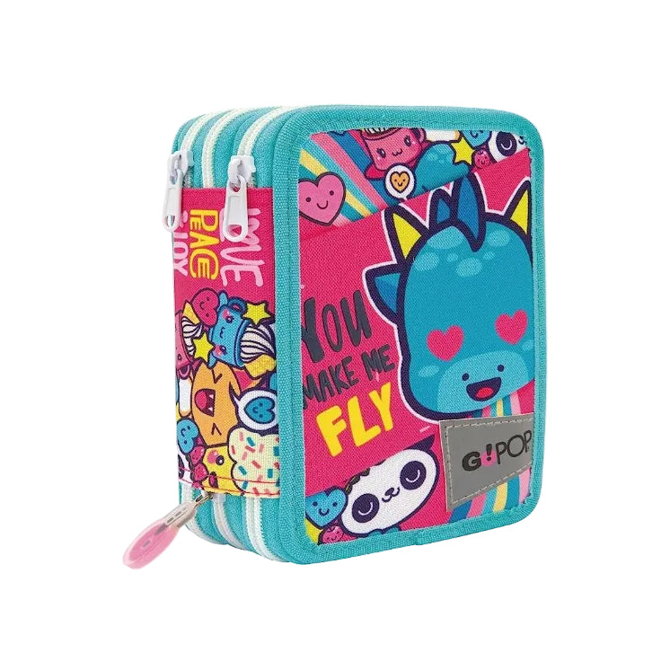 ASTUCCIO 3 ZIP COMPLETO LOVE & PEACE GO POP