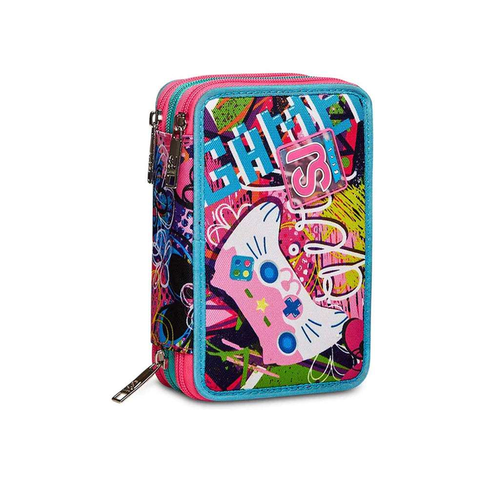Astuccio 3 Zip Gleamled Girl SJ Gang Seven